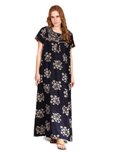 🌸 Evolove Alpine Nighty with Side Pocket & Neckline Embroidery | Full-Length | Side Pocket