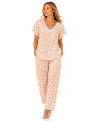 Evolove X Venus Premium Rayon Printed Pajama Set – Soft Breathable Nightwear for Women