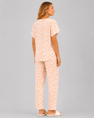Evolove X Venus Premium Rayon Printed Pajama Set – Soft Breathable Nightwear for Women