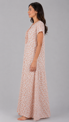 EVOLOVE X VENUS Women's Floral Printed Rayon Long Nightgown | Soft & Breathable Nightdress | Comfortable Sleepwear