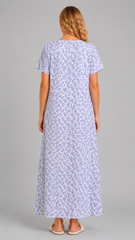 EVOLOVE X VENUS Women's Floral Printed Rayon Long Nightgown | Soft & Breathable Nightdress | Comfortable Sleepwea