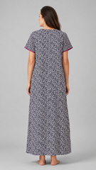 TENCEL™ × Bamboo Luxury Fabric – long nightgown Ultra-Soft, Silky, Breathable & Eco-Friendly. Our most comfortable ever in tonal embroideries for that minimal look,