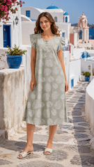 Evolove X Venus Premium Rayon Muslin Dobby Textured Fashionable Short Nighty for Women | Soft, Breathable & Lightweight Sleepwear
