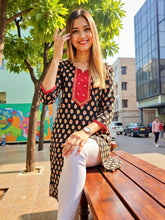 Evolove Women's Pure Cotton Printed Straight Kurta