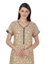 Evolove Women's 100%RAYON Printed Maxi Nightgown Long Nighty Sleepwear for Ladies Super Soft Comfortable Design