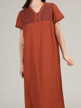 Evolove Women's 100% Cotton Printed Maxi Nighty Sleepwear Super Comfortable & Soft Cotton