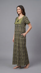 Evolove Womens Cotton Night Dress Long Nighty