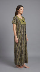 Evolove Womens Cotton Night Dress Long Nighty