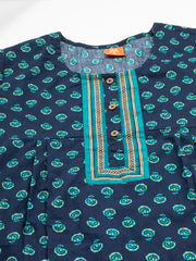 Evolove Women's 100% Cotton Printed Maxi Nighty Sleepwear Super Comfortable & Soft Cotton