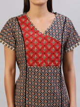 Evolove Women's 100% Cotton Printed Maxi Nightgown Long Nighty Sleepwear for Ladies Super Soft Comfortable Design