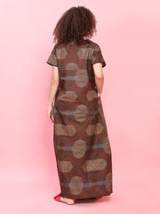 100% Cotton Supersoft with Embroidery Nighty with Pocket, Most Comfortable.