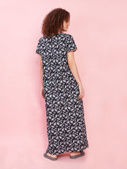 100% Cotton Supersoft with Embroidery Nighty with Pocket, Most Comfortable.