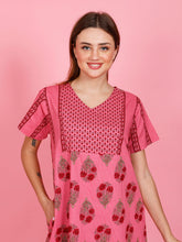 100% Cotton Nighty with Side Pocket | Printed.