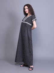 100% Cotton Nighty with Side Pocket | Printed.