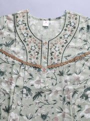 100% Cotton Nighty with Side Pocket | Printed