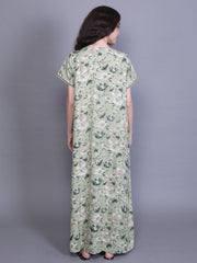 100% Cotton Nighty with Side Pocket | Printed..