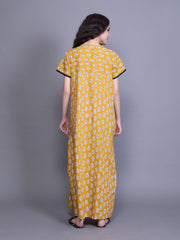 100% Cotton Nighty with Side Pocket | Printed