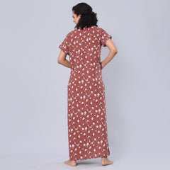 Evolove Women's Viscose Liva Long Maxi Night Gown Nighty Dress With Pocket, Super Soft Comfortable