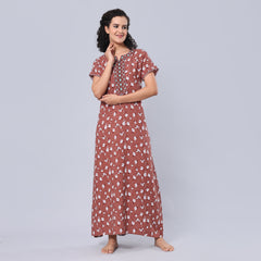 Evolove Women's Viscose Liva Long Maxi Night Gown Nighty Dress With Pocket, Super Soft Comfortable