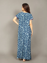 🌸 Evolove Women's Liva Viscose Maxi Nighty with Pocket – Super Soft & Comfortable