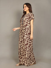 🌸 Evolove Women's Liva Viscose Maxi Nighty with Pocket – Super Soft & Comfortable