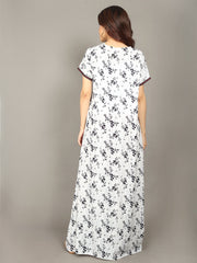 🌸 Evolove Women's Liva Viscose Maxi Nighty with Pocket – Super Soft & Comfortable