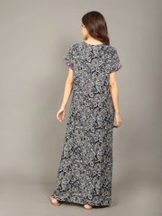 🌸 Evolove Women's Liva Viscose Maxi Nighty with Pocket – Super Soft & Comfortable