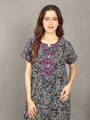 🌸 Evolove Women's Liva Viscose Maxi Nighty with Pocket – Super Soft & Comfortable