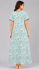 TENCEL™ × Bamboo Luxury Fabric – long nightgown Ultra-Soft, Silky, Breathable & Eco-Friendly. Our most comfortable ever in tonal embroideries for that minimal look