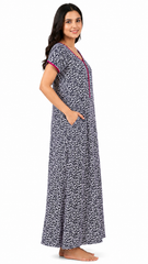 TENCEL™ × Bamboo Luxury Fabric – long nightgown Ultra-Soft, Silky, Breathable & Eco-Friendly. Our most comfortable ever in tonal embroideries for that minimal look,