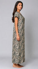 TENCEL™ × Bamboo Luxury Fabric – long nightgown Ultra-Soft, Silky, Breathable & Eco-Friendly. Our most comfortable ever in tonal embroideries for that minimal look,
