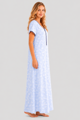 TENCEL™ × Bamboo Luxury Fabric – long nightgown Ultra-Soft, Silky, Breathable & Eco-Friendly. Our most comfortable ever in tonal embroideries for that minimal look,