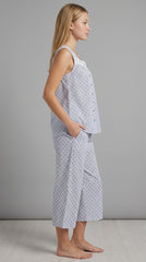 Evolove x Venus™ Blue Rayon Capri Set for Women | Stylish Night Suit (NCSRY3530BL)