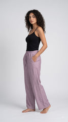 Evolove Aero Soft Women's Lavender Wide Leg Pyjama | Relaxed Fit Lounge Pants with Elasticated Waist & Drawstring | Comfortable Sleepwear
