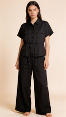 Evolove Cotton Flex Co-Ord Pajama Set – Soft Breathable Lounge Wear for Everyday Comfort