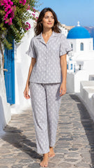 Evolove X Venus Women's Premium Soft Double Cloth Pajama Set | Ultra Soft Breathable Cotton Blend Night Suit (NPSDC3490LG )