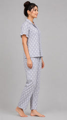Evolove X Venus Women's Premium Soft Double Cloth Pajama Set | Ultra Soft Breathable Cotton Blend Night Suit (NPSDC3490LG )
