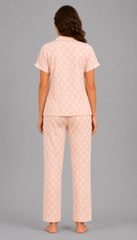 Evolove X Venus Women's Premium Soft Double Cloth Pajama Set | Ultra Soft Breathable Cotton Blend Night Suit ( NPSDC3493PC)