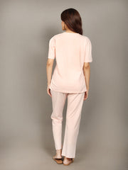 🌸 Evolove Women’s Cotton Pajama Set – Soft & Stylish Nightwear | Relaxed Fit Top & Bottom Sleepwear