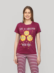 Pajama set Wine 100 % cotton