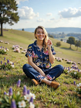 Evolove Women's Collared Half Sleeves Night Suit/Top & Pyjama Set Super Soft Comfortable