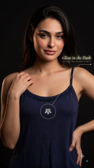 Evolove Premium Bamboo Slip Camisole Nighty with Delicate Lace | Supersoft Luxe Sleepwear | A Must Must have, You will love it.(NSSBL3568NY)