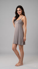 Evolove Premium Bamboo Slip Camisole Nighty with Delicate Lace | Supersoft Luxe Sleepwear | A Must Must have, You will love it.(NSSBL3572LG)