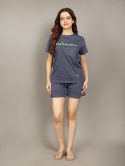 🌸 Evolove Women’s Cotton Short Set – Soft & Stylish Nightwear | Relaxed Fit Top & short Sleepwear