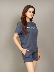 🌸 Evolove Women’s Cotton Short Set – Soft & Stylish Nightwear | Relaxed Fit Top & short Sleepwear