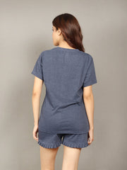 🌸 Evolove Women’s Cotton Short Set – Soft & Stylish Nightwear | Relaxed Fit Top & short Sleepwear