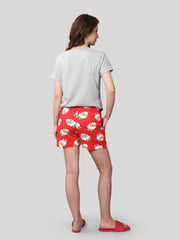 Shorts set Red 100 % Cotton