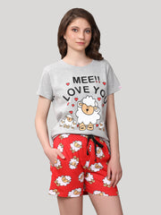 Shorts set Red 100 % Cotton