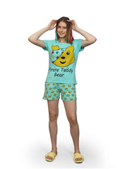 Short Set Green 100% Cotton