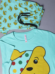 Short Set Green 100% Cotton